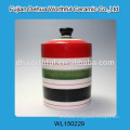 Colorful ceramic salt pot tableware sealed pot sealed container